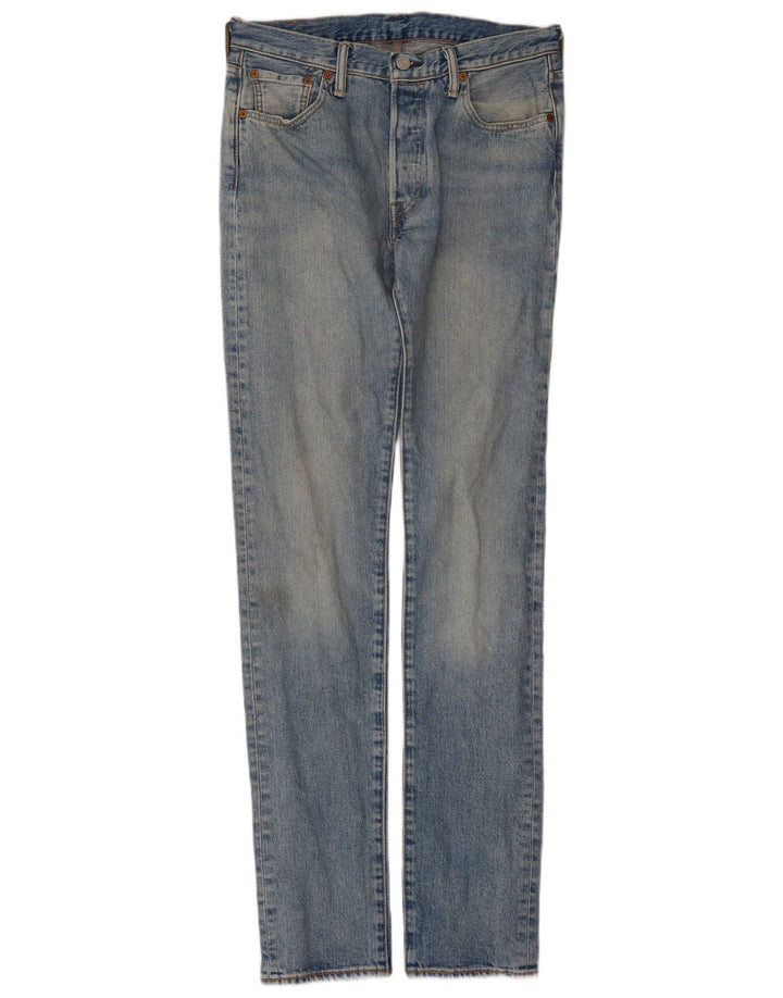 Levi's Mens 501 Straight Jeans W30 L34 Blue Cotton