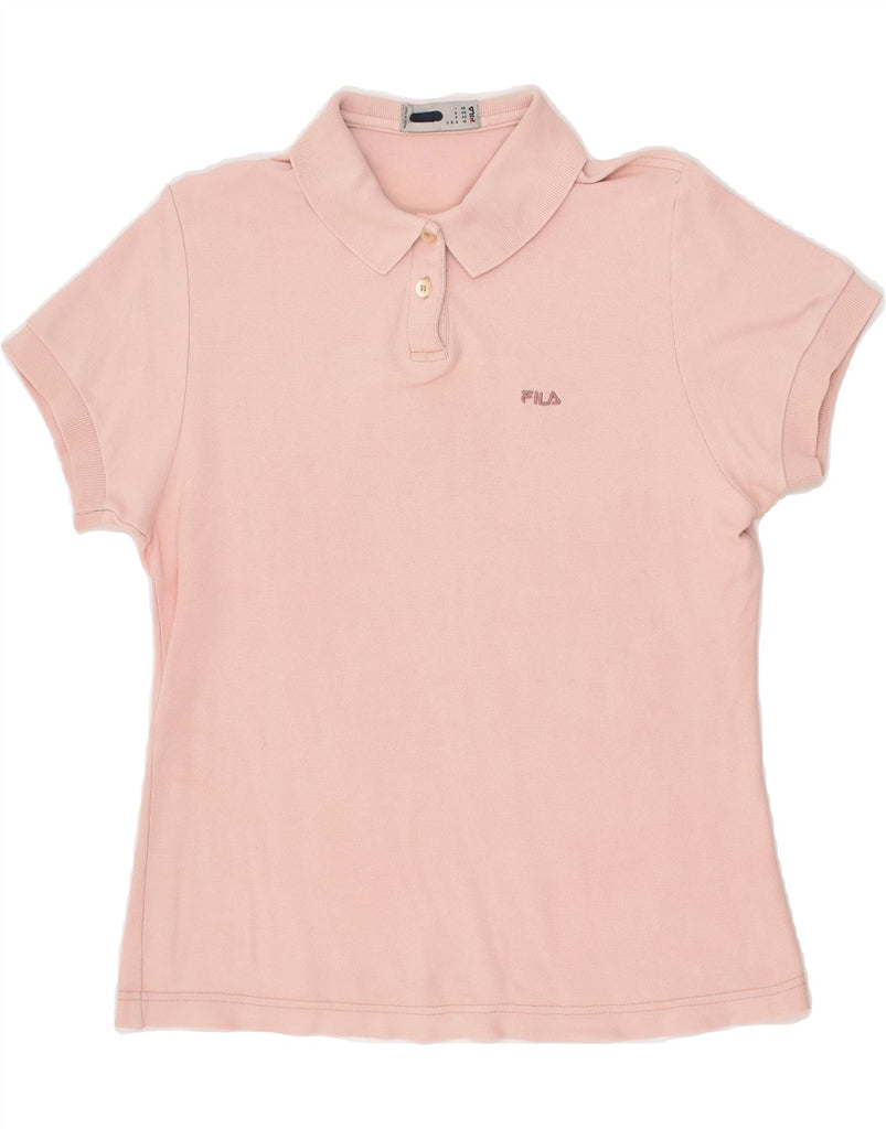 FILA Womens Polo Shirt IT 46 Large Pink Cotton | Vintage Fila | Thrift | Second-Hand Fila | Used Clothing | Messina Hembry 