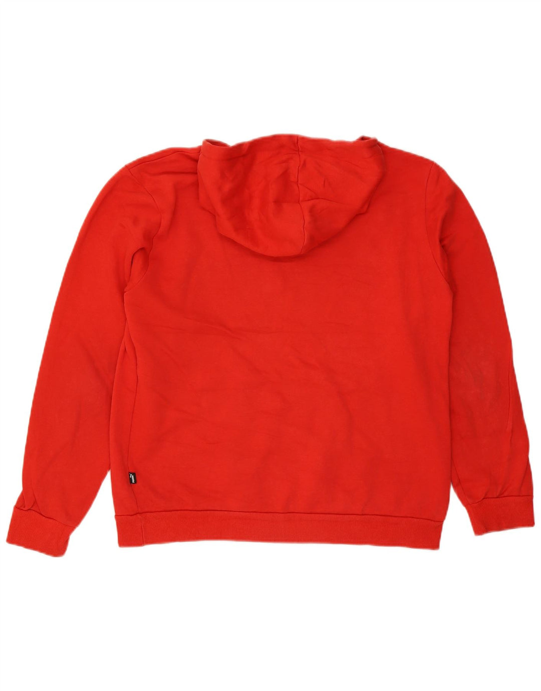 PUMA Mens Graphic Hoodie Jumper Medium Red Cotton