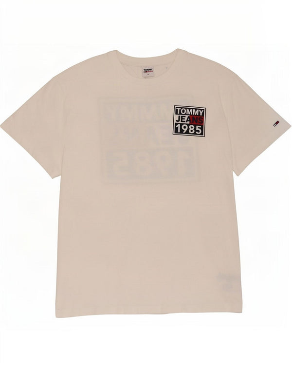 Tommy Hilfiger Mens Graphic T-Shirt Top XL White Cotton