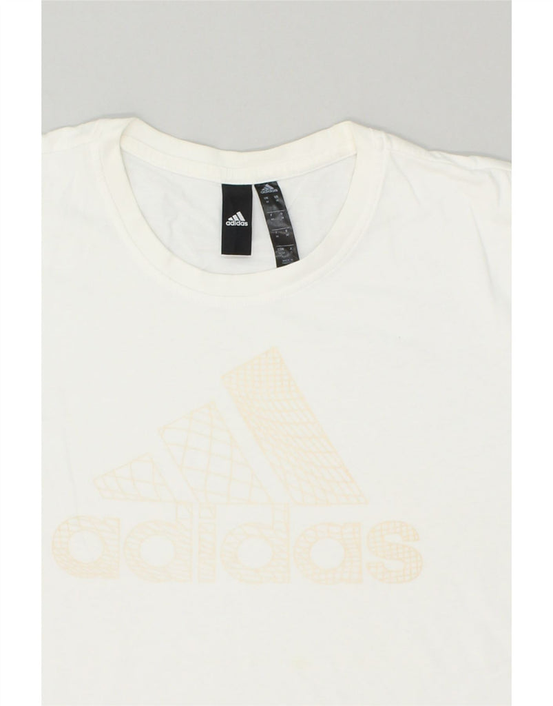 ADIDAS Mens Graphic T-Shirt Top Medium White | Vintage Adidas | Thrift | Second-Hand Adidas | Used Clothing | Messina Hembry 