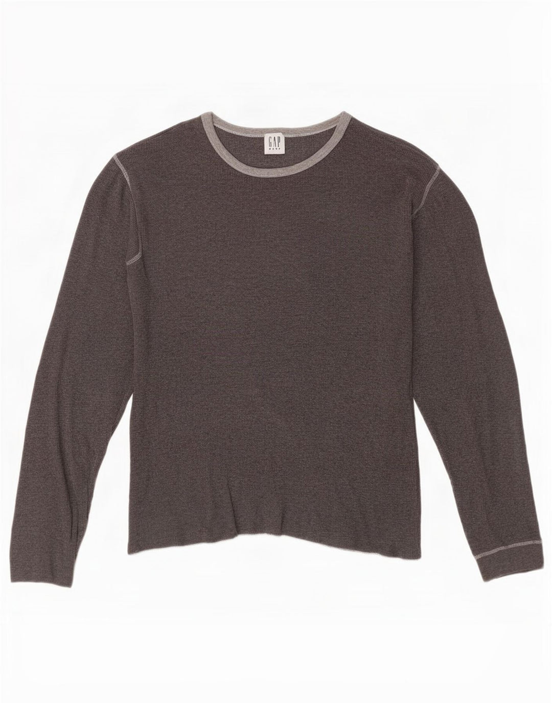 Gap Mens Top Long Sleeve Medium Grey Cotton