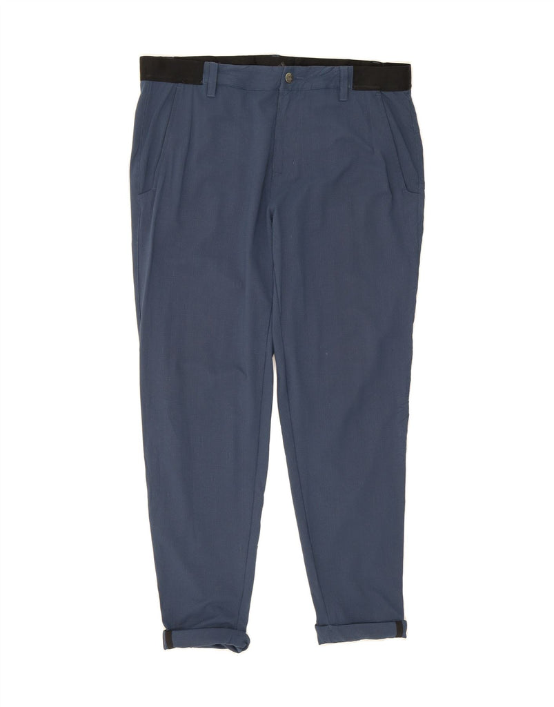 ADIDAS Mens Slim Casual Trousers W34 L32 Blue Polyester Vintage Adidas and Second-Hand Adidas from Messina Hembry 