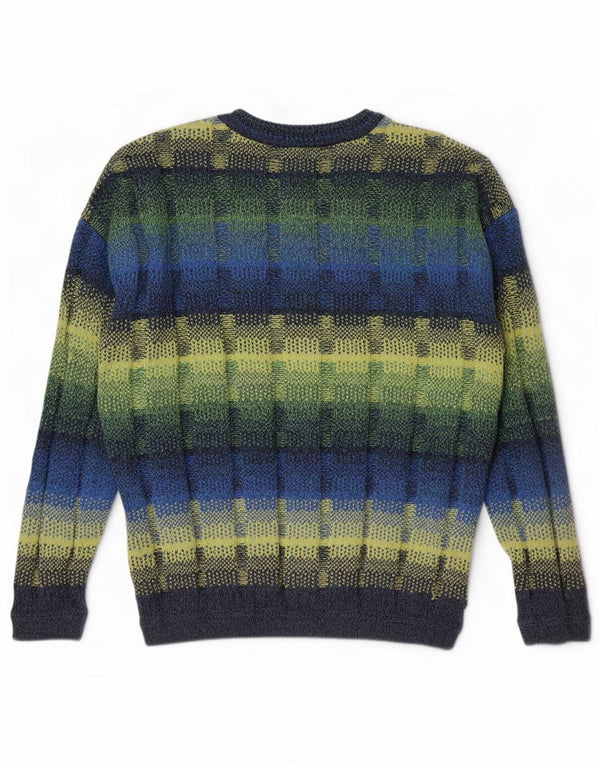 Vintage Mens Crew Neck Jumper Sweater IT 52 Large Multicoloured Geometric