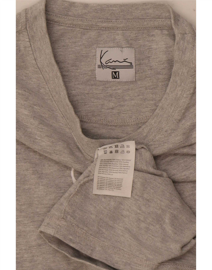 Karl Kani Mens Graphic T-Shirt Top Medium Grey Flecked Cotton