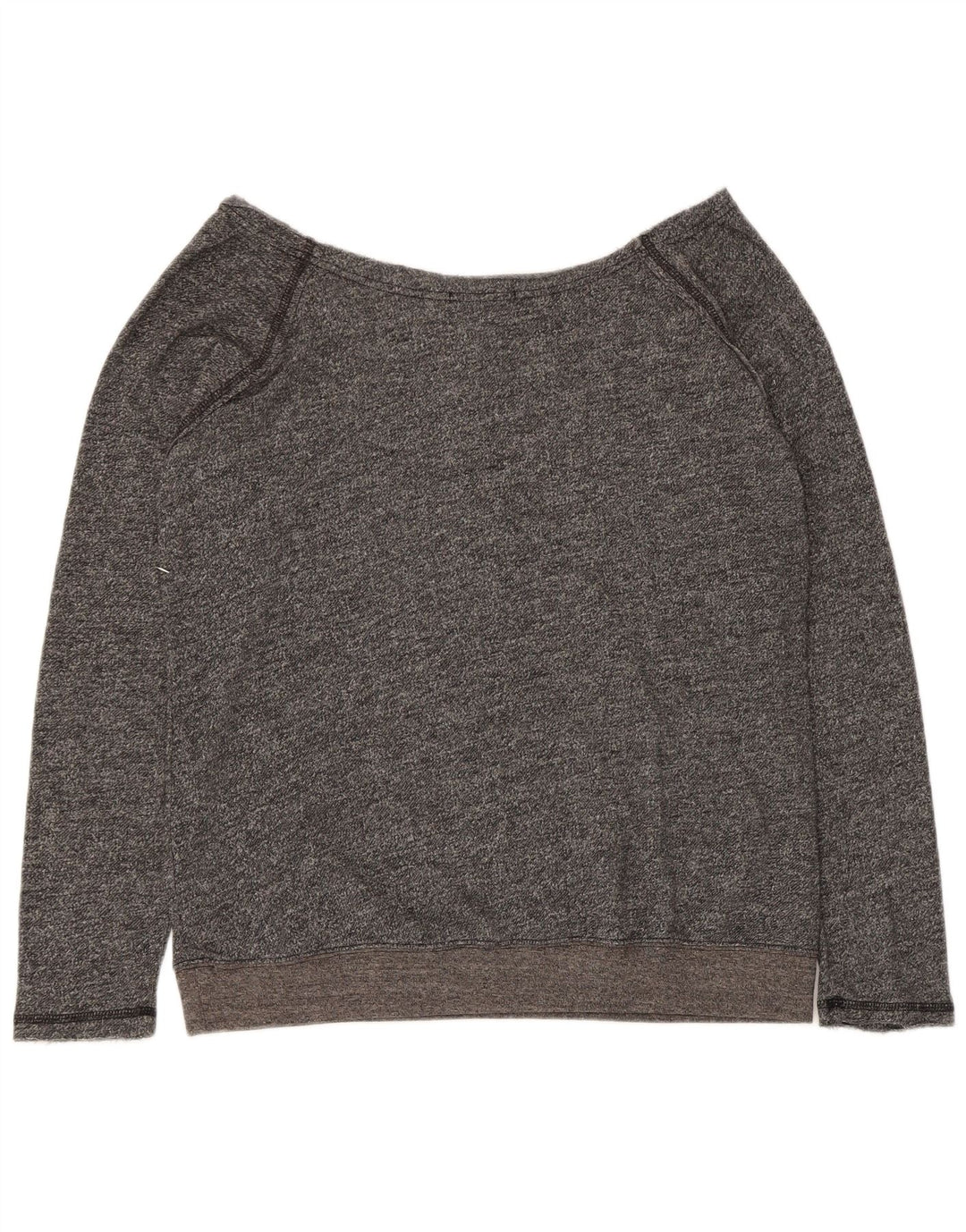 Volcom Womens Graphic Sweatshirt Jumper UK 18 XL Grey Flecked Cotton