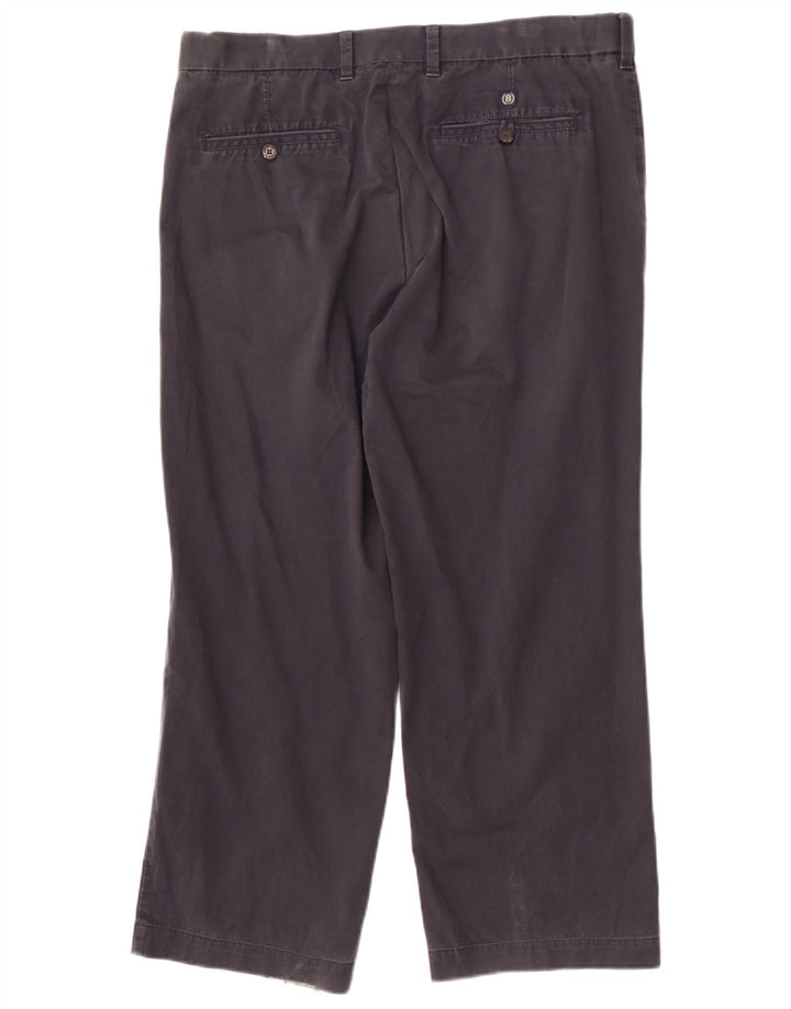 Marks & Spencer Mens Blue Harbour Straight Chino Trousers W36 L29 Navy