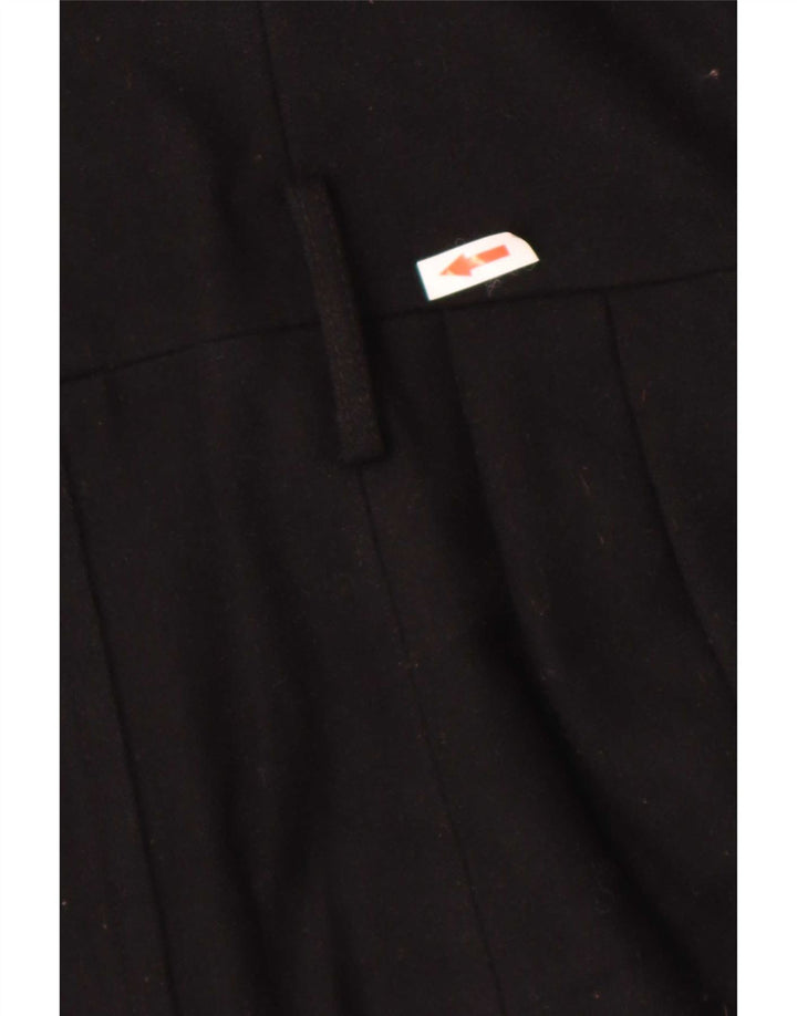 Topshop Womens Overcoat UK 8 Small Black Wool