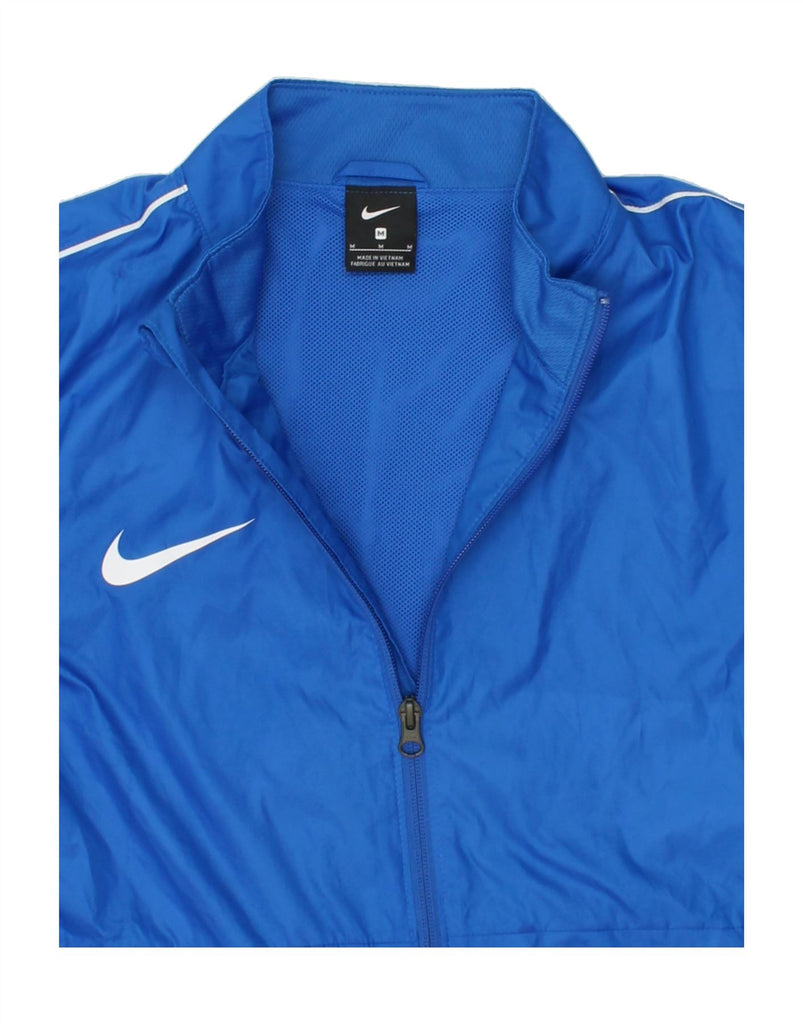 NIKE Mens Graphic Tracksuit Top Jacket Medium Blue Polyester | Vintage Nike | Thrift | Second-Hand Nike | Used Clothing | Messina Hembry 