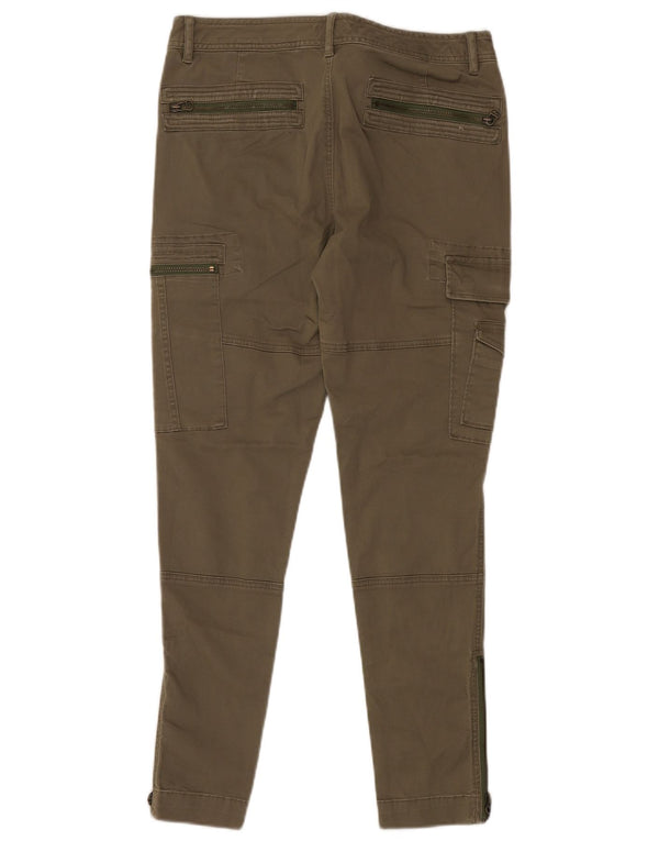 Ralph Lauren Womens Skinny Cargo Trousers US 12 Large W34 L30 Khaki Cotton