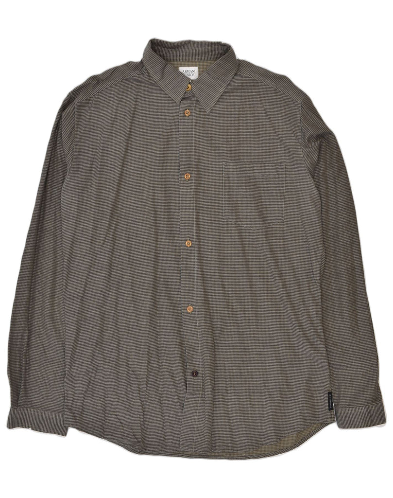 ARMANI JUNIOR Boys Shirt 15-16 Years Brown Cotton | Vintage Armani Junior | Thrift | Second-Hand Armani Junior | Used Clothing | Messina Hembry 