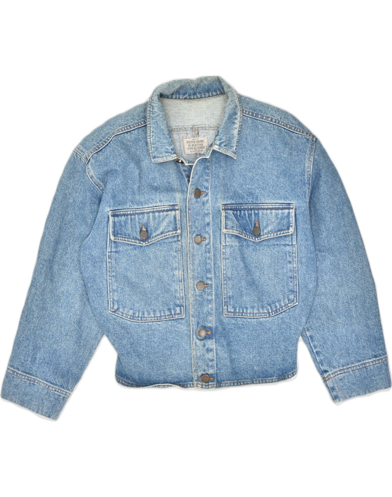 BENETTON Womens Denim Jacket IT 42  Medium Blue Cotton | Vintage | Thrift | Second-Hand | Used Clothing | Messina Hembry 