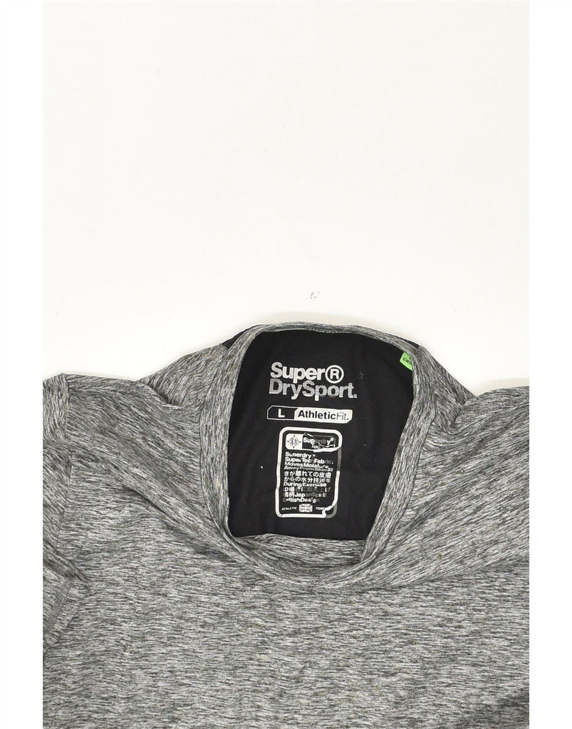 SUPERDRY Mens Athletic Fit  Graphic T-Shirt Top Large Grey Flecked | Vintage Superdry | Thrift | Second-Hand Superdry | Used Clothing | Messina Hembry 