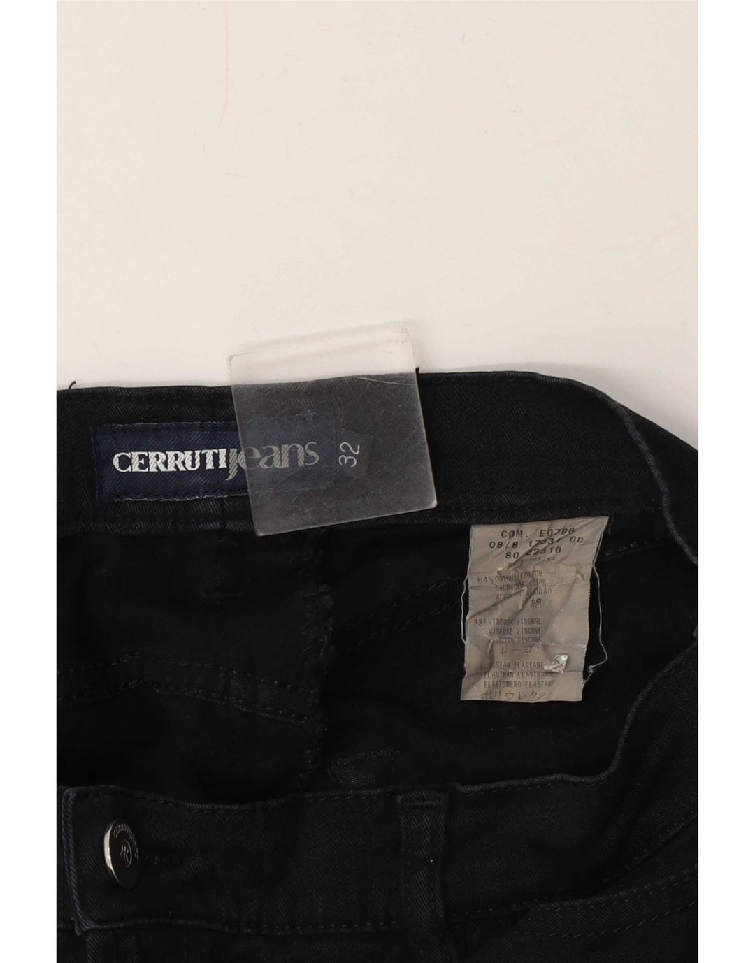 Cerruti 1881 Womens Bootcut Jeans W32 L29 Navy Blue Cotton