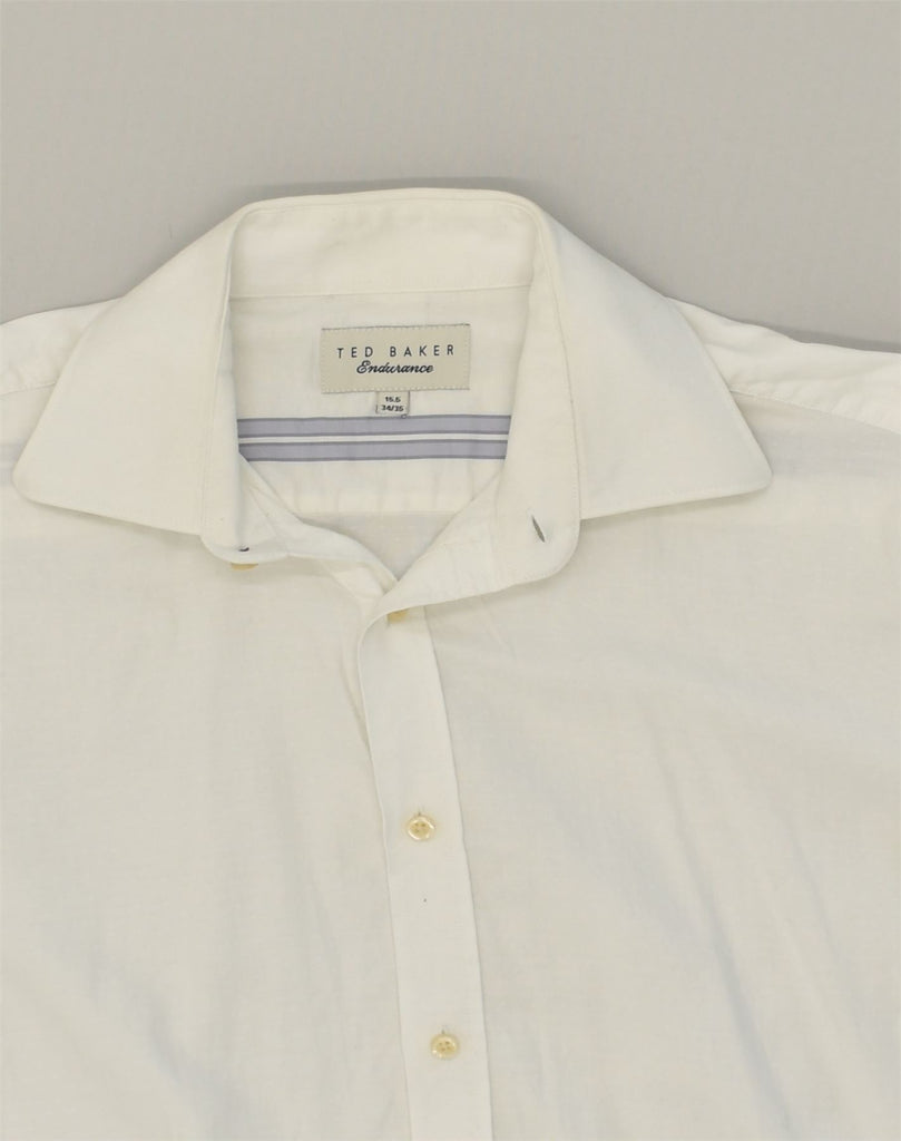 TED BAKER Mens Shirt Size 15 1/2 Medium White Cotton | Vintage Ted Baker | Thrift | Second-Hand Ted Baker | Used Clothing | Messina Hembry 