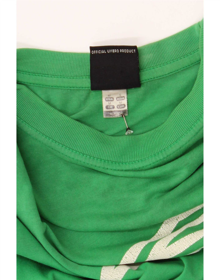 Umbro Mens Graphic T-Shirt Top Medium Green Cotton