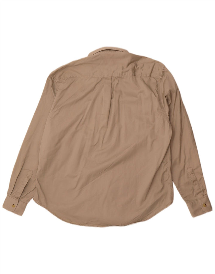 Vintage Mens Shirt Size 44/46 XL Beige Cotton