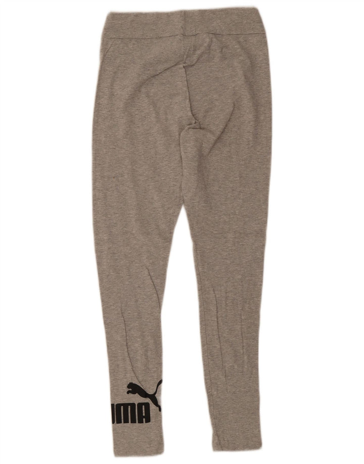 Puma Womens Graphic Leggings UK 12 Medium Grey