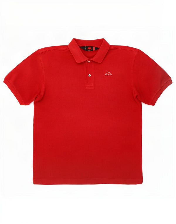 Kappa Mens Polo Shirt Large Red Cotton