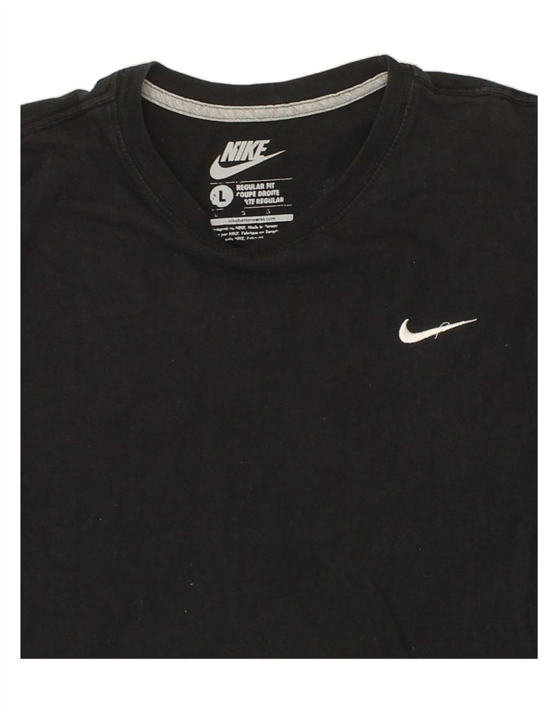 NIKE Mens Regular Fit T-Shirt Top Large Black Cotton | Vintage Nike | Thrift | Second-Hand Nike | Used Clothing | Messina Hembry 