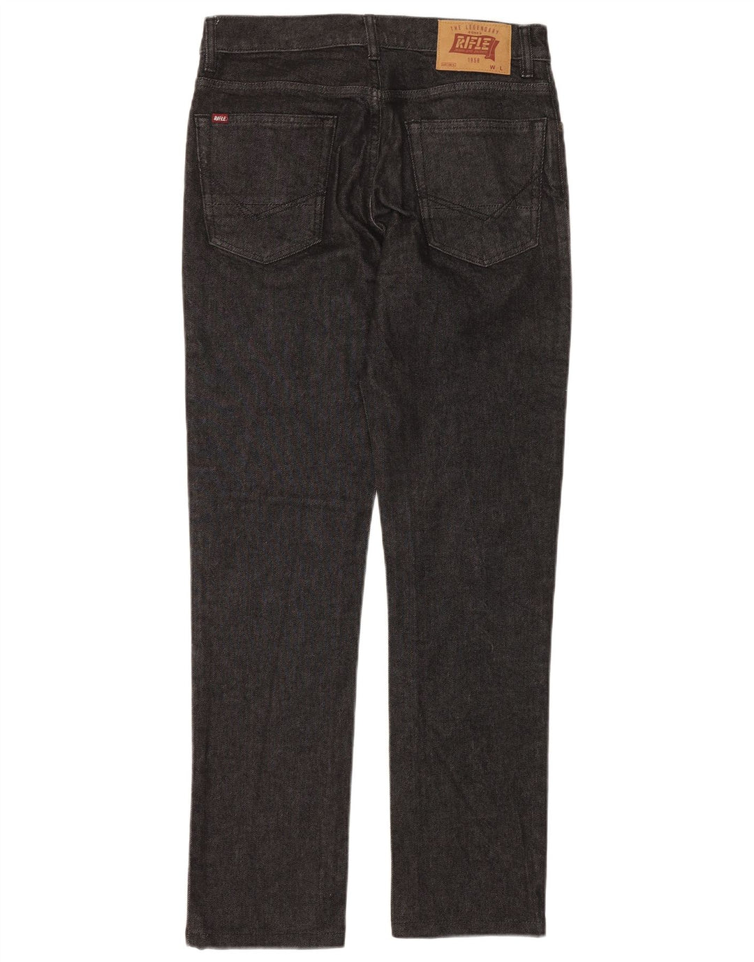 RIFLE Womens Bruce Regular Straight Jeans W31 L32 Black Cotton