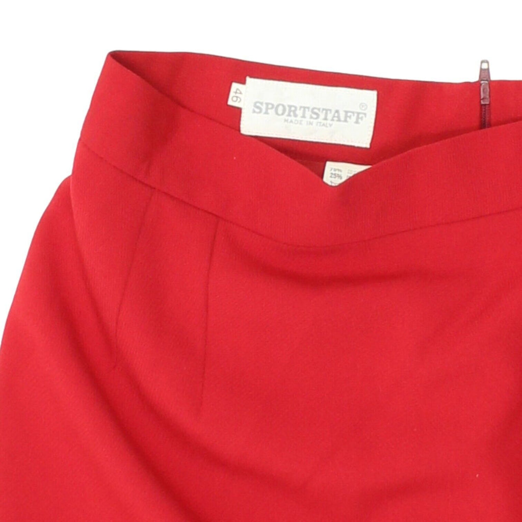 Sportstaff Womens Red Short A Line Skirt | Vintage High End Luxury Designer VTG | Vintage Messina Hembry | Thrift | Second-Hand Messina Hembry | Used Clothing | Messina Hembry 