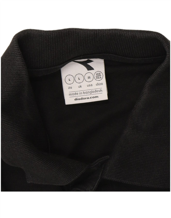DIADORA Mens Polo Shirt Large Black