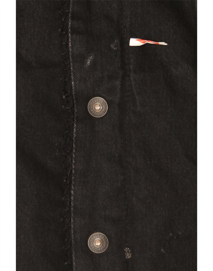 Levi's Mens Denim Sherpa Jacket UK 38 Medium Black Cotton
