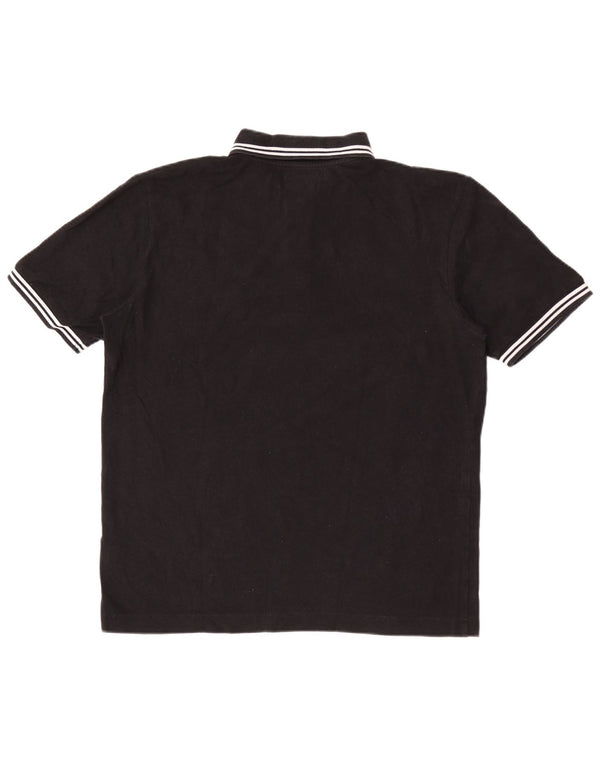 Kappa Mens Polo Shirt Large Black Cotton