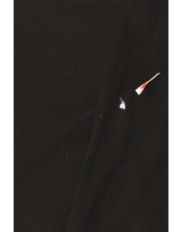 Zara Mens Top Long Sleeve Medium Black Cotton