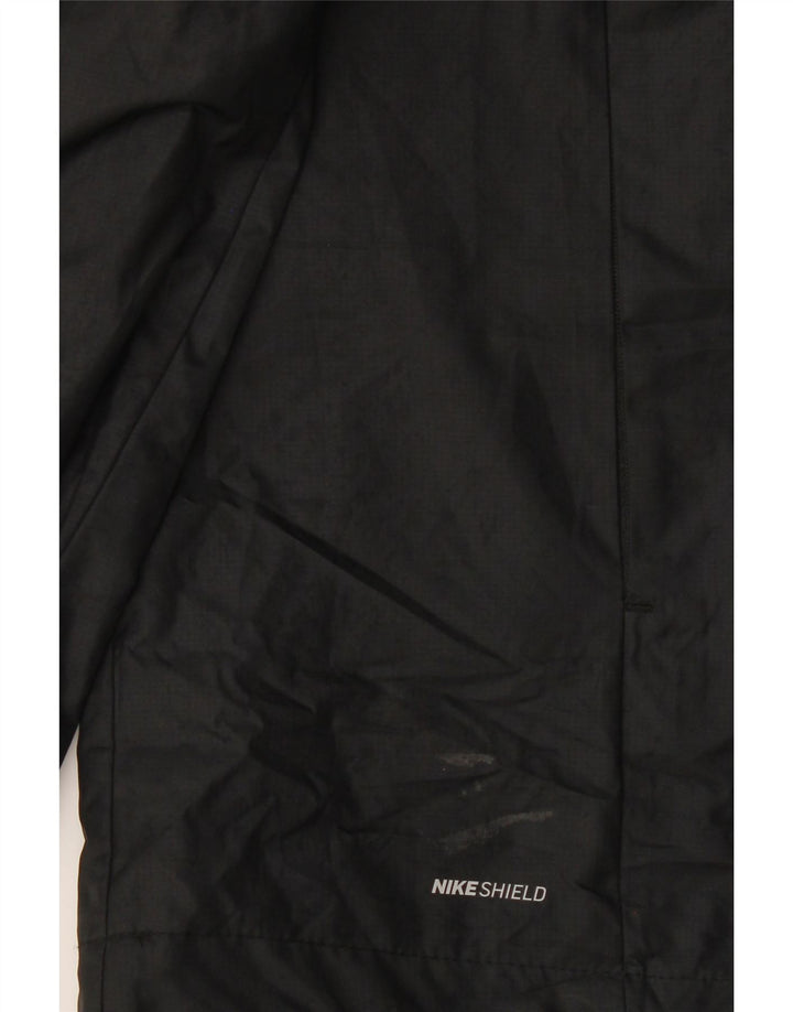 Nike Mens Hooded Rain Jacket UK 40 Large Black Polyester