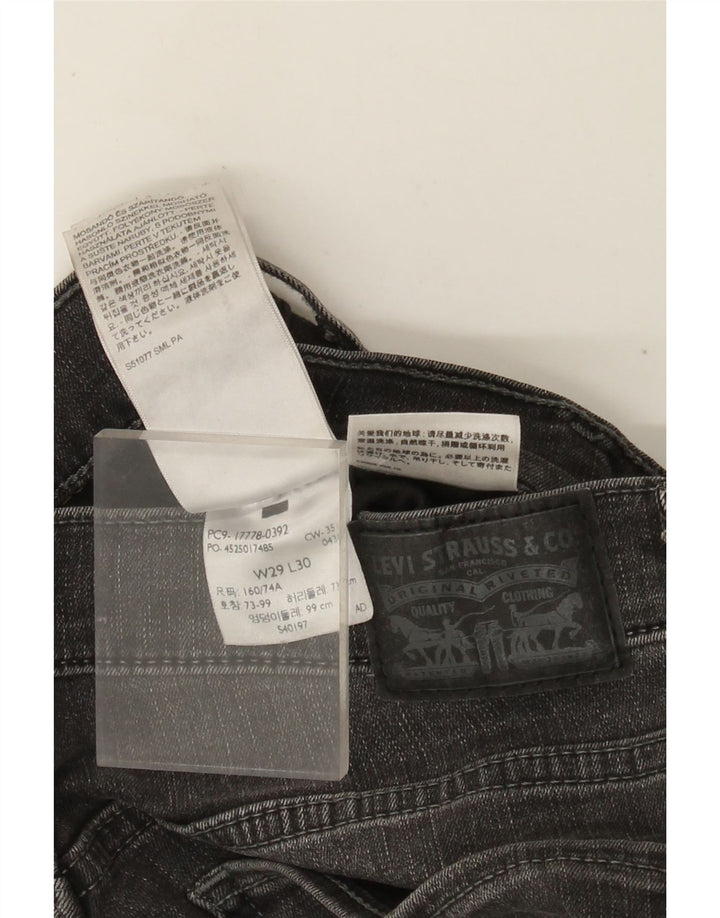 Levi's Womens 710 Super Skinny Jeans W29 L30 Grey Cotton