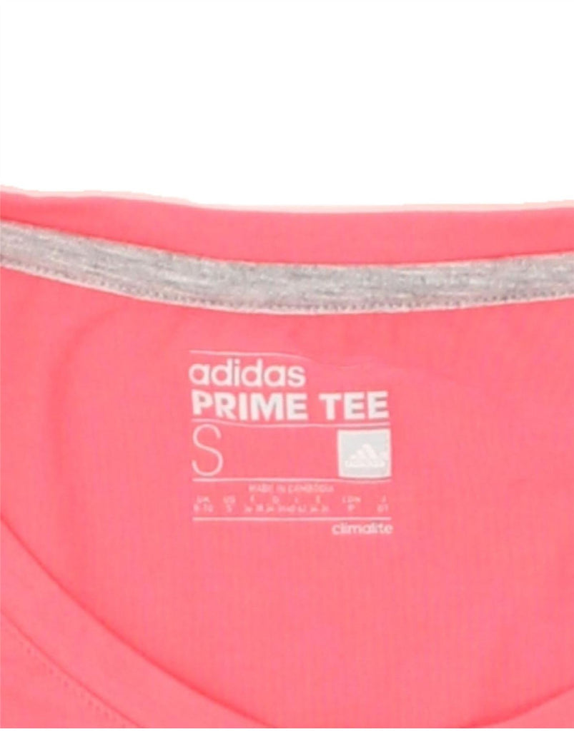 ADIDAS Womens Climalite Graphic T-Shirt Top UK 8/10 Small Pink Polyester | Vintage Adidas | Thrift | Second-Hand Adidas | Used Clothing | Messina Hembry 