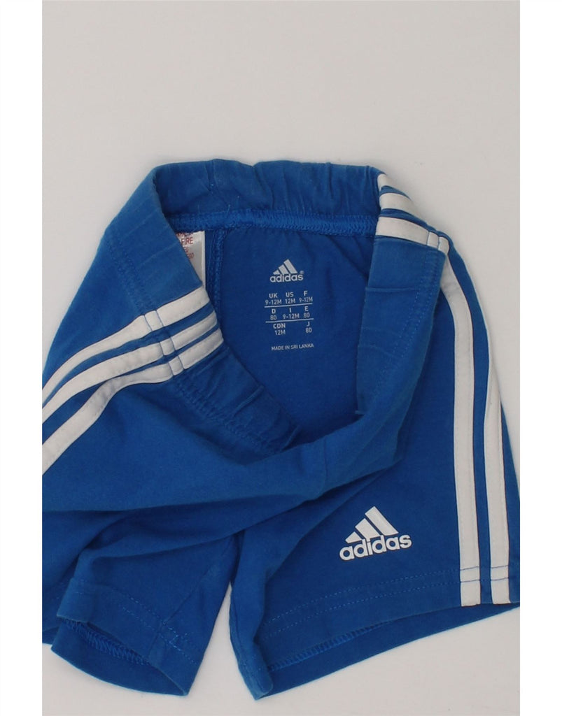 ADIDAS Baby Boys Shorts 9-12 Months Blue Cotton | Vintage Adidas | Thrift | Second-Hand Adidas | Used Clothing | Messina Hembry 