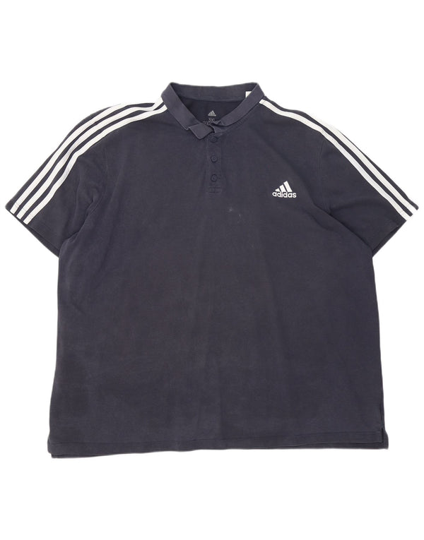 Adidas Mens Polo Shirt 3XL Navy Blue Cotton