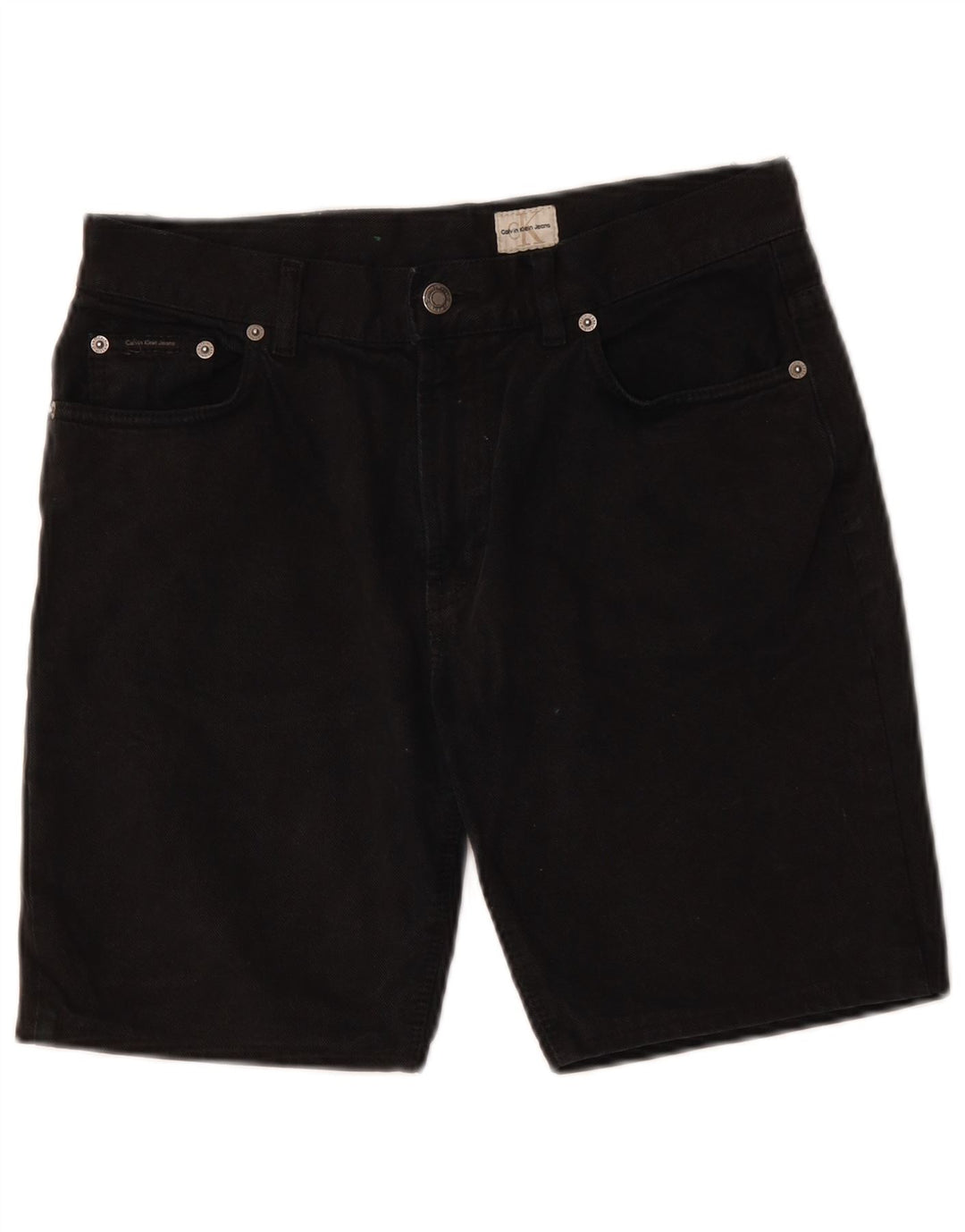 CALVIN KLEIN Mens Denim Shorts W31 Medium Black Cotton