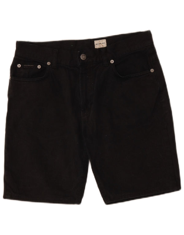 CALVIN KLEIN Mens Denim Shorts W31 Medium Black Cotton