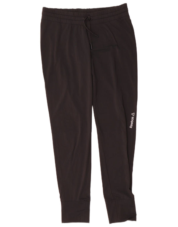 Reebok Womens Graphic Tracksuit Trousers Joggers UK 12/14 Medium Black