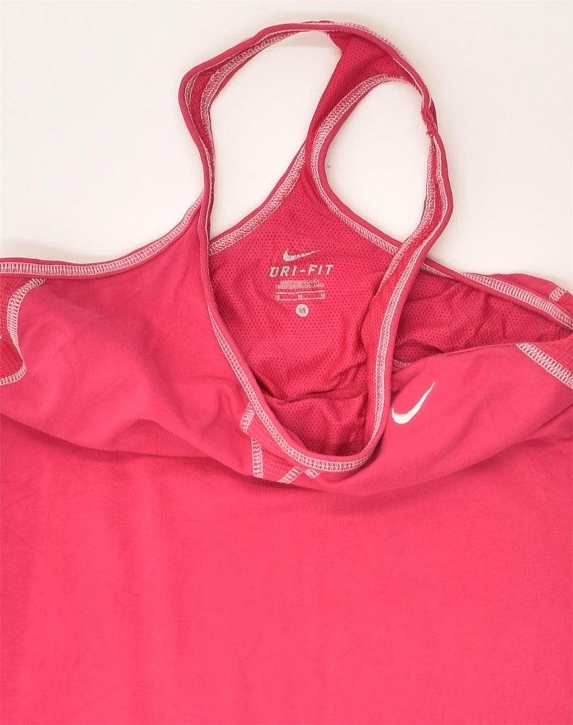 NIKE Womens Vest Top UK 12 Medium Pink Polyester | Vintage Nike | Thrift | Second-Hand Nike | Used Clothing | Messina Hembry 