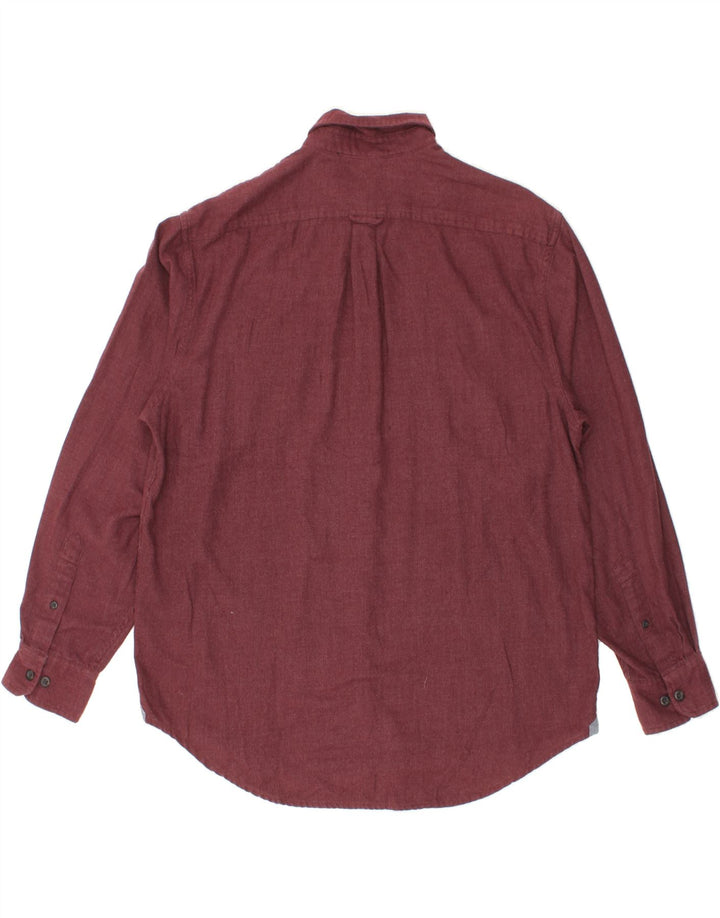 IZOD Mens Salt Water Relaxed Fit Shirt Large Maroon Cotton Vintage Izod and Second-Hand Izod from Messina Hembry 