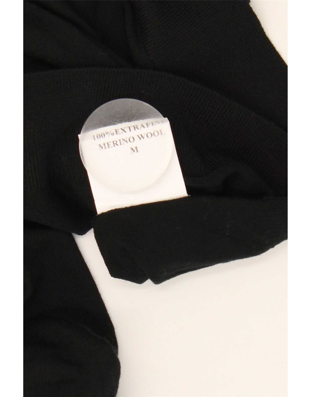Marks & Spencer Mens Roll Neck Jumper Sweater Medium Black Merino Wool