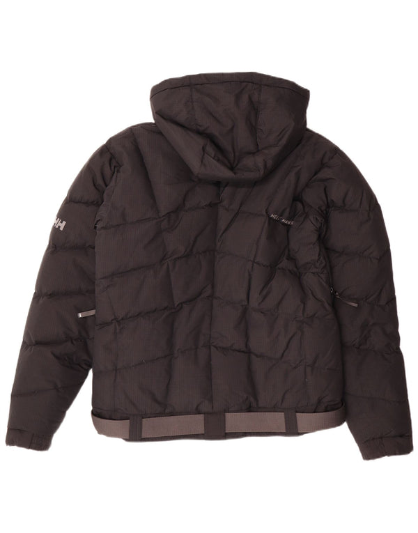 Helly Hansen Mens Hooded Padded Jacket UK 38 Medium Black Nylon