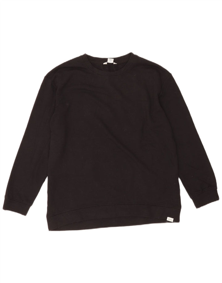 Orvis Womens Sweatshirt Jumper UK 14 Medium Black Modal