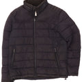 Zara Mens Padded Jacket UK 40 Large Navy Blue Polyester