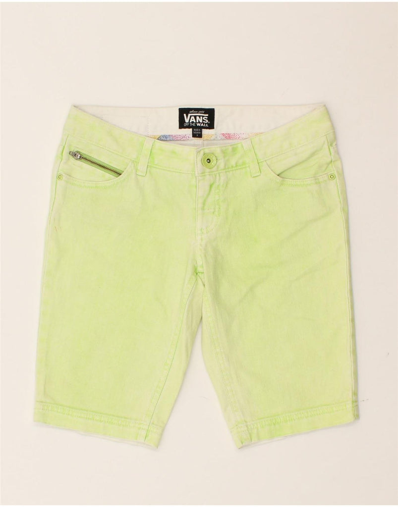 VANS Womens Denim Shorts US 3 Small W28 Green Cotton | Vintage Vans | Thrift | Second-Hand Vans | Used Clothing | Messina Hembry 