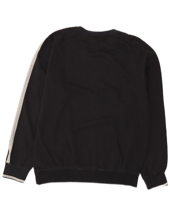 Champion Mens Graphic Sweatshirt Jumper Large Black Colourblock Cotton
