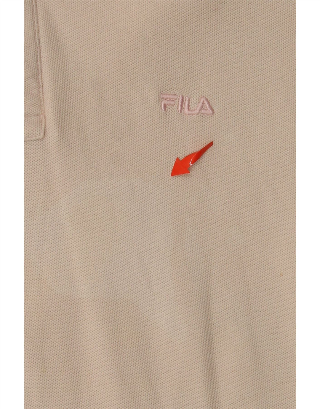 FILA Mens Polo Shirt Medium Beige Cotton