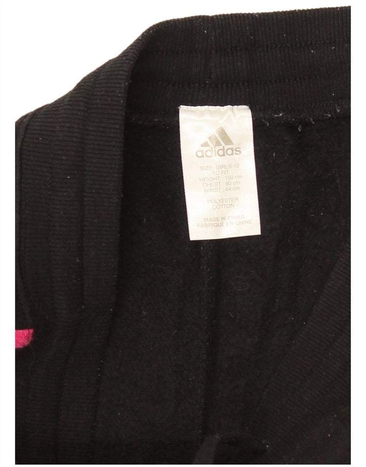 Adidas Girls Tracksuit Trousers 11-12 Years  Black Polyester