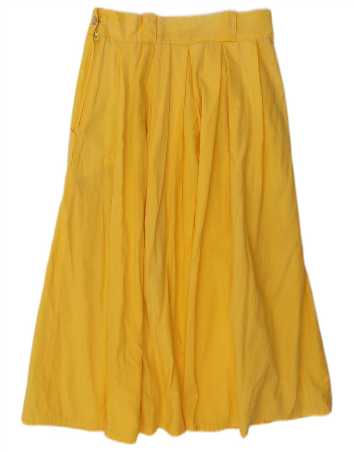 Vintage Womens A-Line Skirt W24 XS Yellow