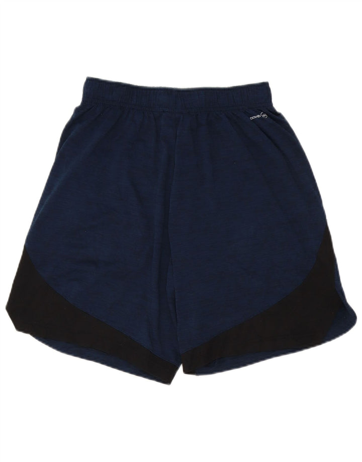 RUSSELL ATHLETIC Mens Dri-Power Sport Shorts Small Navy Blue Colourblock